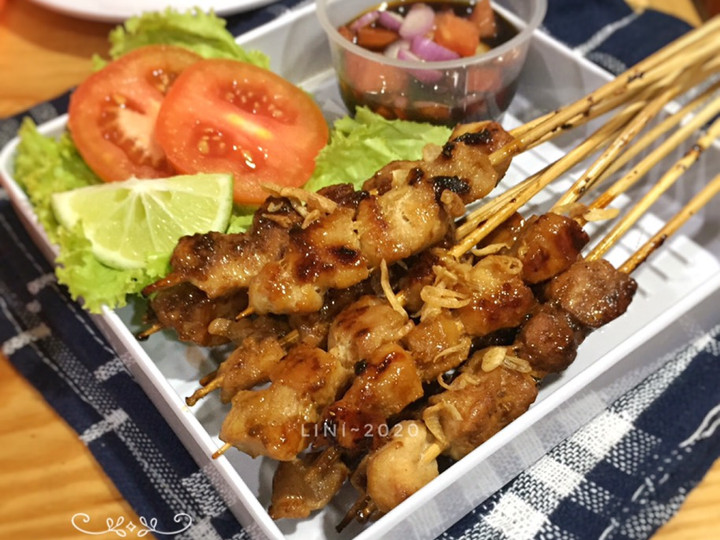 Resep Sate Ayam bumbu kecap - menu olahan ayam Anti Gagal