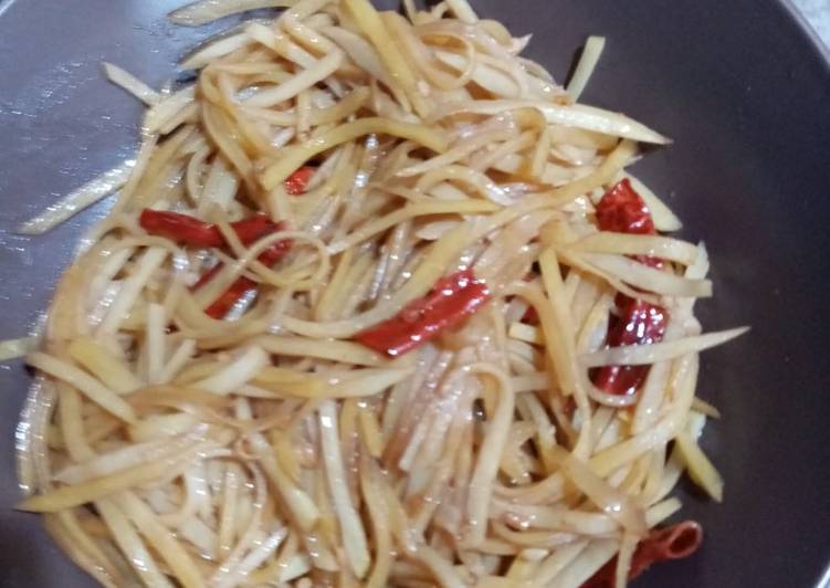 Resep Kentang goreng asam pedas yang Enak