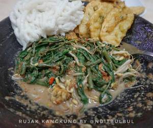 Resep mudah Rujak kangkung bulbul Gurih Mantul