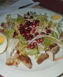 Ensalada templada de pollo y escarola