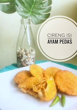 Foto resep Cireng isi ayam pedas: garing lembut isiannya padet