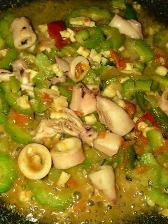 Cara Simple Menyiapkan Resep  Tumis Pare mix Cumi Asin &amp; Tempe Cincang yang Menggugah Selera, Lezat Sekali