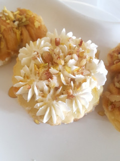 A picture of Pecan and pistachio Tart.