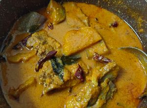 Gambar Gulai ikan masin bersama terung dan nenas
