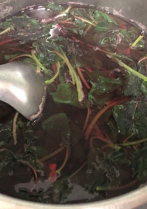 紅莧菜湯 的食譜成品照片