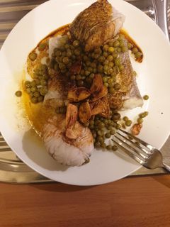 Una foto de Merluza a la gallega