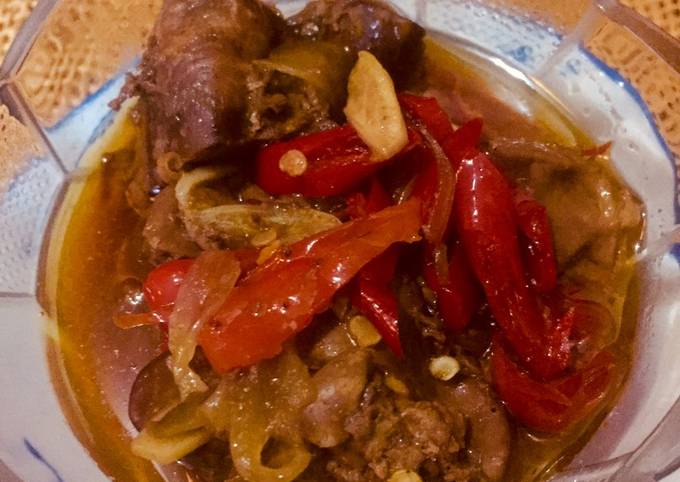 Cara Gampang Menyiapkan Ati ampela saos tiram pedas, Menggugah Selera