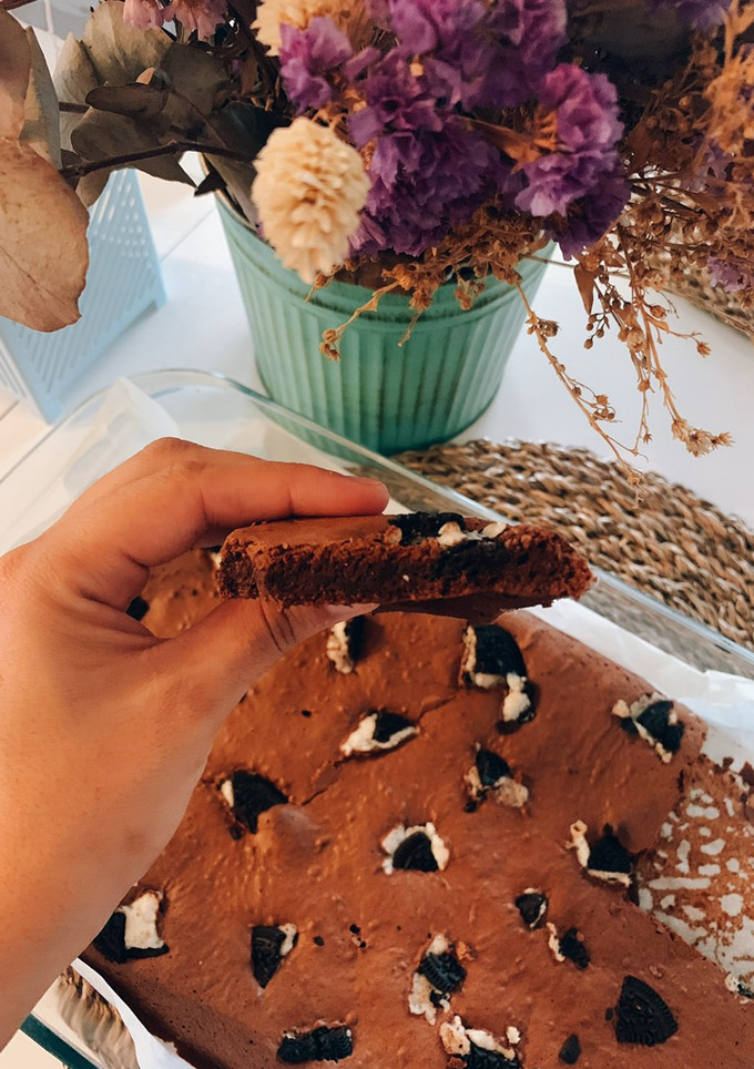 Una foto de Brownie de oreo en Thermomix