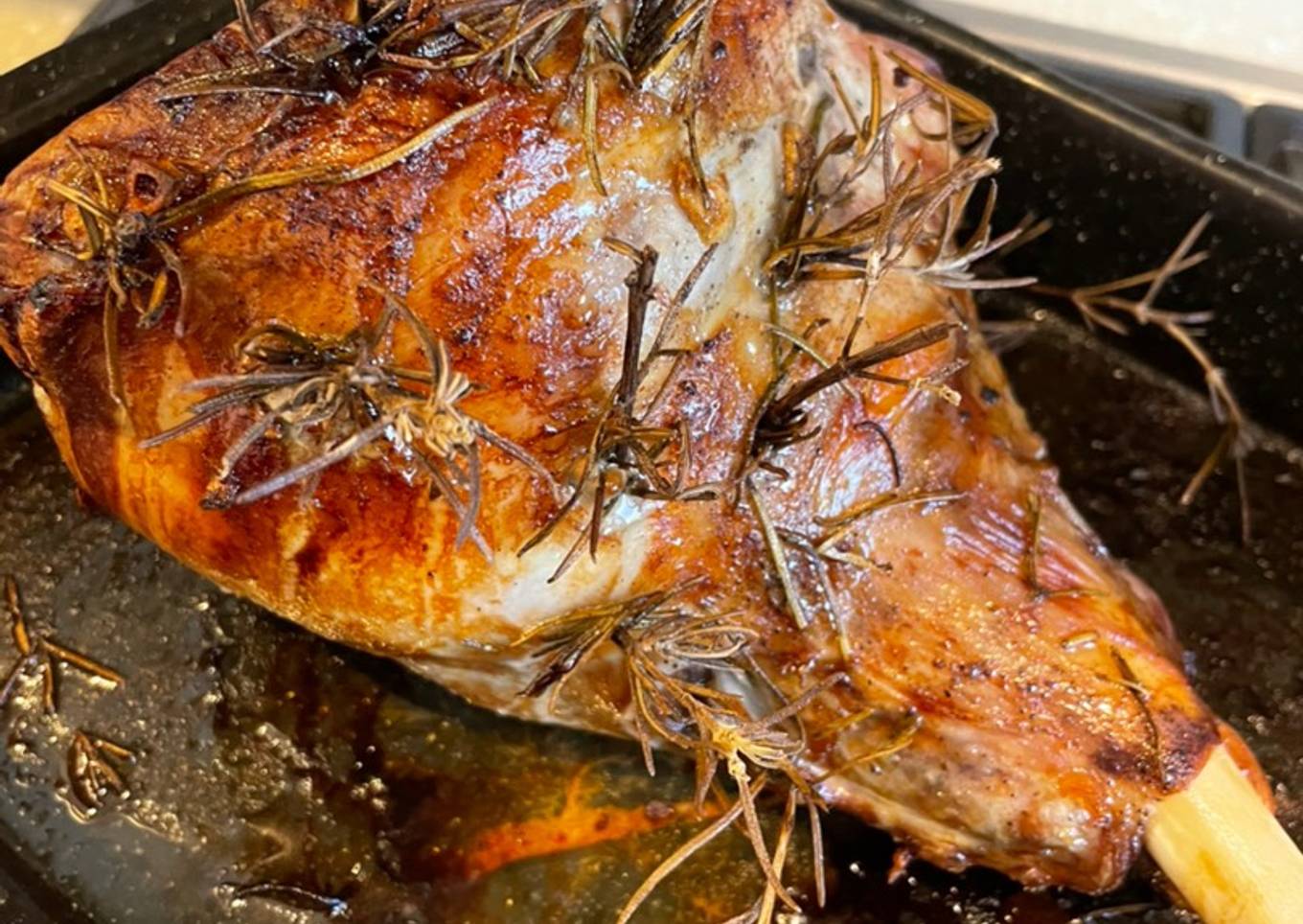 Roast Lamb Leg With Rosemary & Garlic