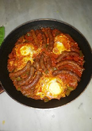 Une photo de Ojja merguez recette tunisienne