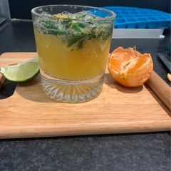 A picture of Orange mint mojito.