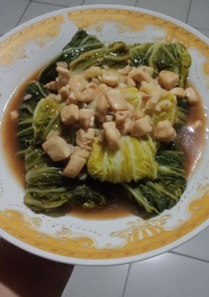 Foto resep Sawi isi ayam udang