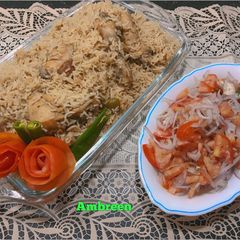 Chicken Pulao recipe 😋 A picture of Chicken Pulao recipe 😋.