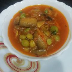 Matar Mushrooms Curry A picture of Matar Mushrooms Curry.