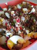 Ensalada de lenteja muy colorida