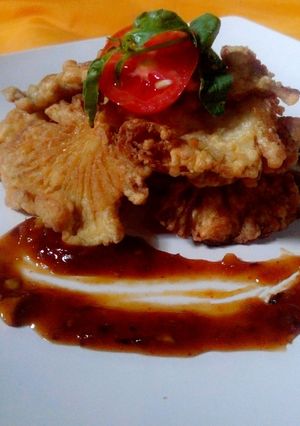 Foto resep Jamur tiram crispy + oyster sauce