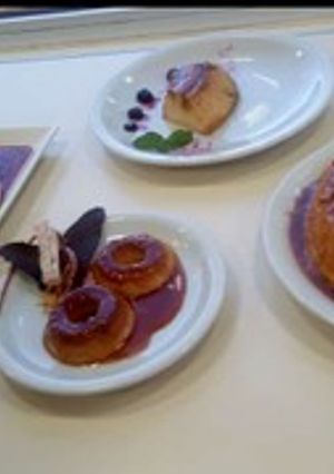 Una foto de Flan de vainilla casero