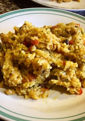 Una foto de Cremoso de sofrito de carne molida de Res
