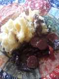 Carne braseada al vino tinto con puré
