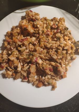 Una foto de Falso cous cous de coliflor