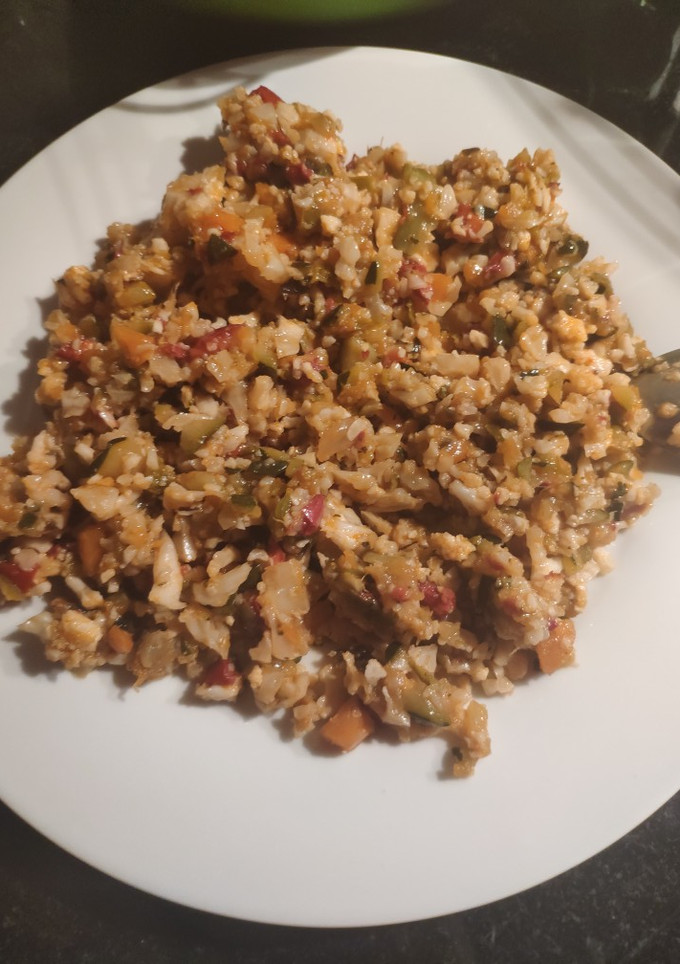 Una foto de Falso cous cous de coliflor
