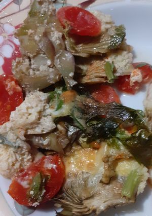 Foto di Carciofi al forno con uova