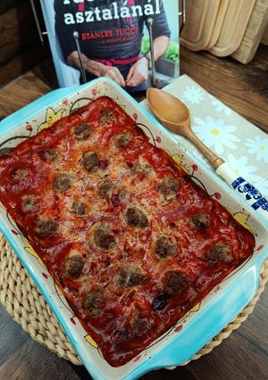 Sült bab fasírt golyókkal recept fotója