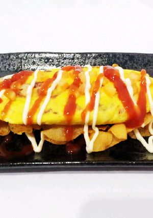 Foto resep Telor Dadar - Omelette w/ Crispy Potatoes