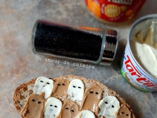 Tartine d'halloween fantômes 👻