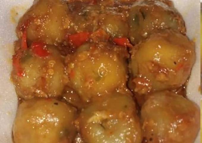 Cara Gampang Menyiapkan Cilok varian bumbu kacang yang Enak