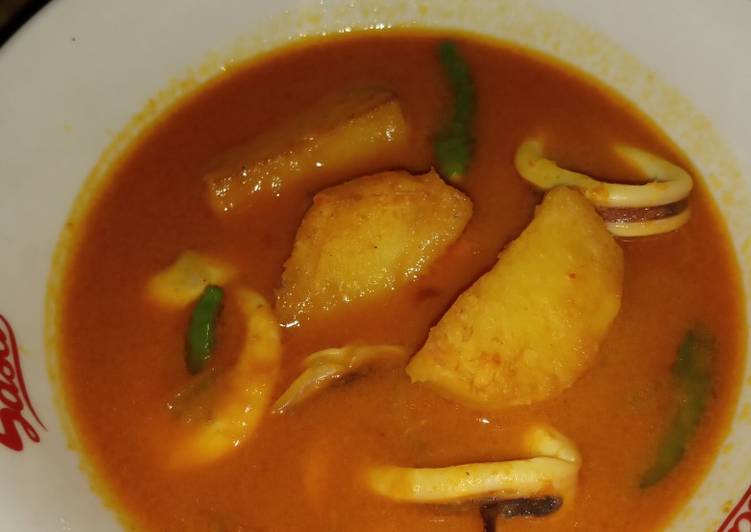 Resep Gulai cumi kentang Lezat