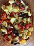 بطاطا بالخضرة مشوية