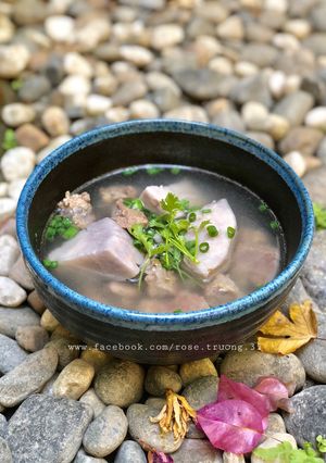 Hình của món Canh Khoai Cao Hầm Bò.