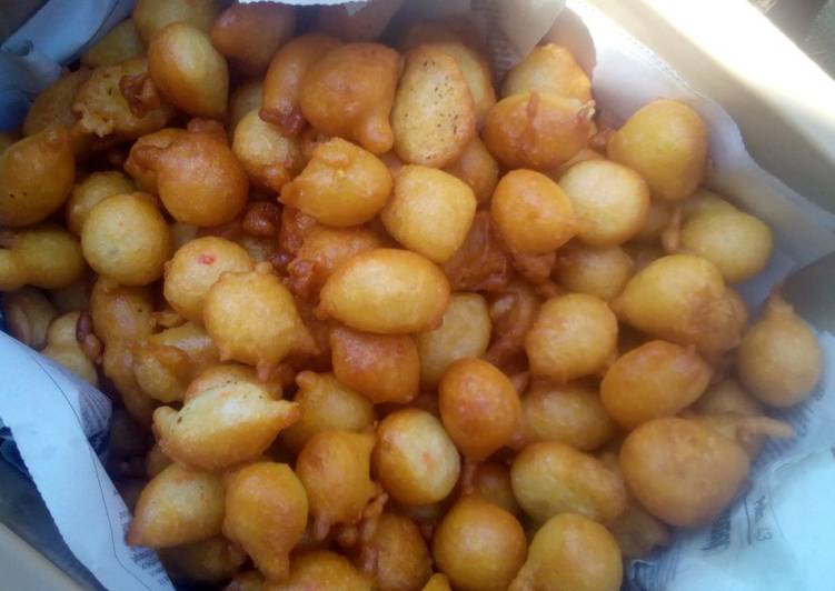 Nigeria pepper and onions puff puff