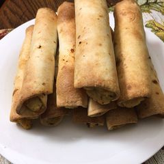 A picture of Bake chicken taquitos.