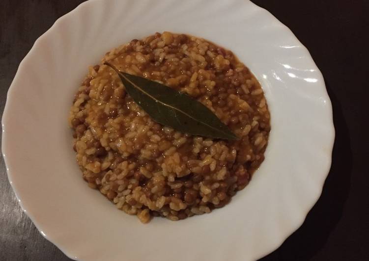 Lentejas súper sencillas con arroz