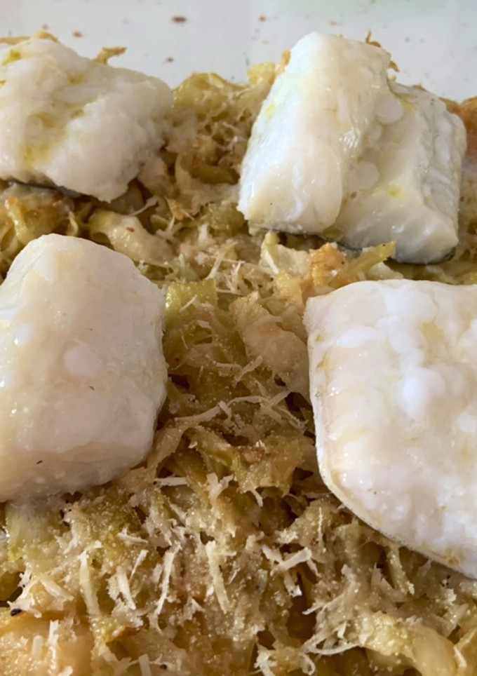 Una foto de Gratinado de patatas y col