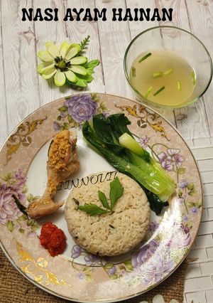 Foto resep NASI AYAM HAINAN RICE COOKER (Gurih Enak)
