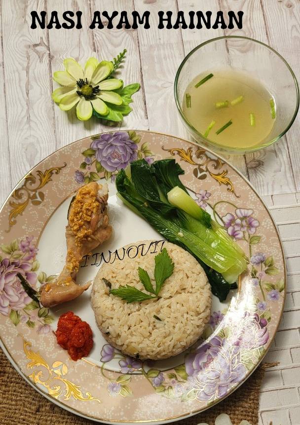 Foto resep NASI AYAM HAINAN RICE COOKER (Gurih Enak)