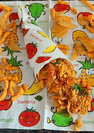 A picture of Kurkure chips bhel.