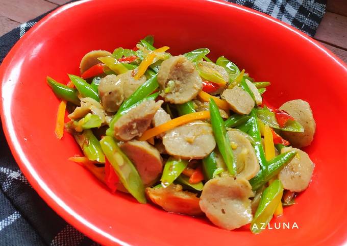 8. Tumis Buncis dengan Baso Sapi