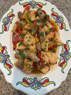 A picture of Chicken Scarpariello.