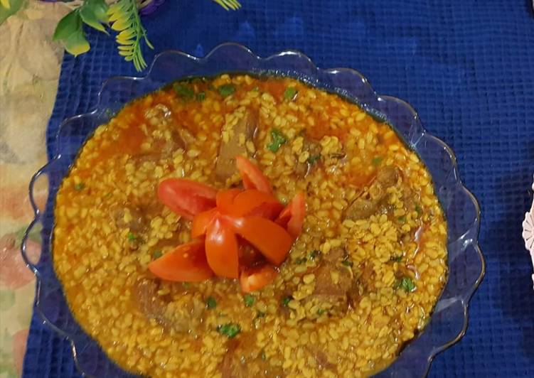Step-by-Step Guide to Prepare Award-winning Mutton with dal mash