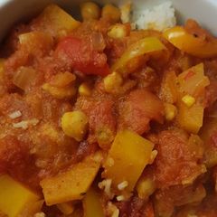 A picture of Butternut squash and chickpea curry.