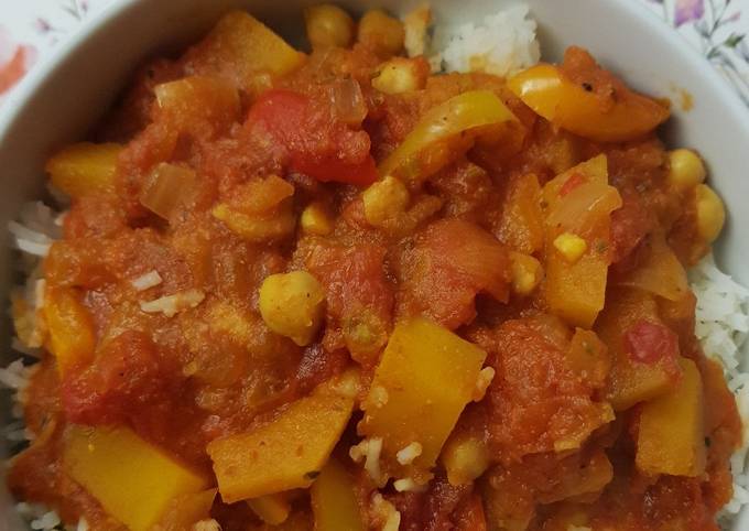 Butternut squash and chickpea curry