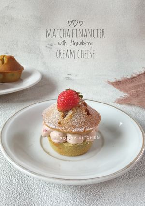 Foto resep Matcha Financier with Strawberry Cream Cheese