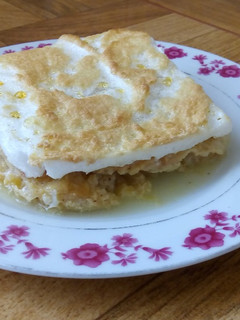 Una foto de Postre de manzanas merengadas