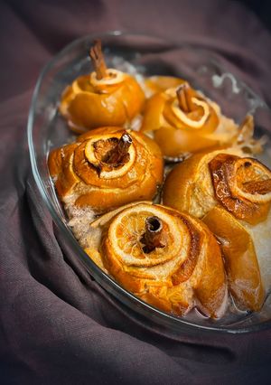 عکسی از دستور سیبِ خوش عطرِ تنوری 🍎🍋💓🌸👩🏻🍳