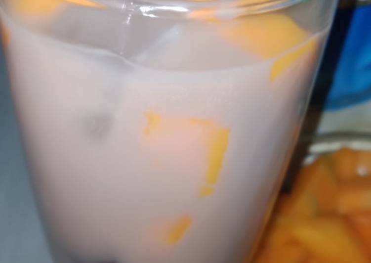 Cara Membuat Es milku coklat mangga yang Enak