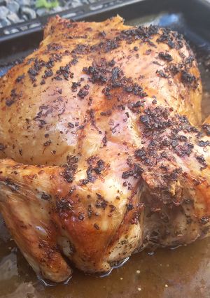 Una foto de Pollo al horno con soja y limón